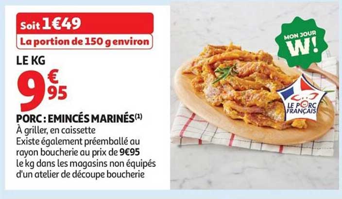 PORC : ÉMINCÉS MARINÉS(1)