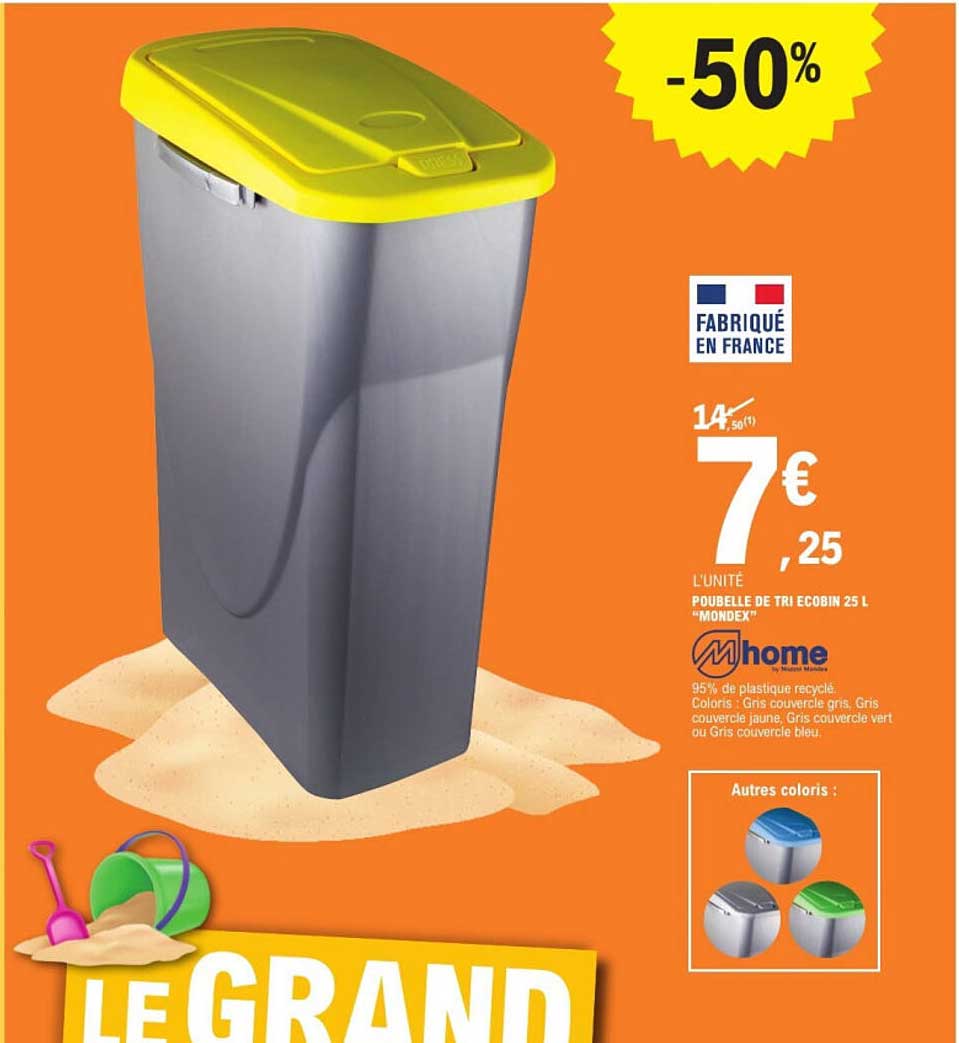 POUBELLE DE TRI ECOBIN 25 L “MONDEX”