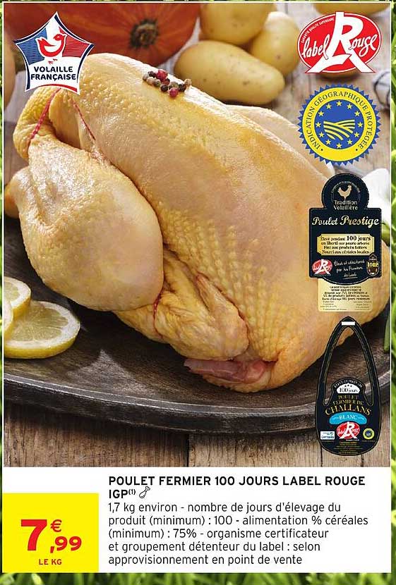 POULET FERMIER 100 JOURS LABEL ROUGE