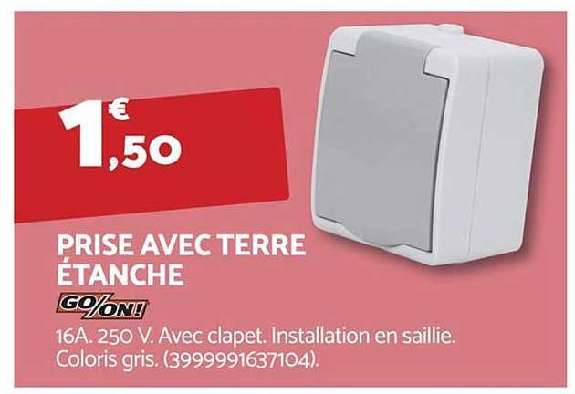 PRISE AVEC TERRE ÉTANCHE