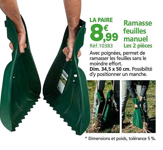Ramasse feuilles manuel Les 2 pièces