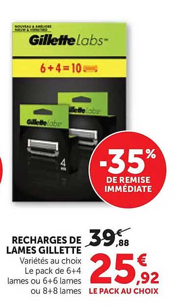 RECHARGES DE LAMES GILLETTE