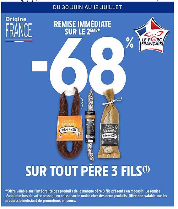 REMISE IMMÉDIATE SUR LE 2ÈME*