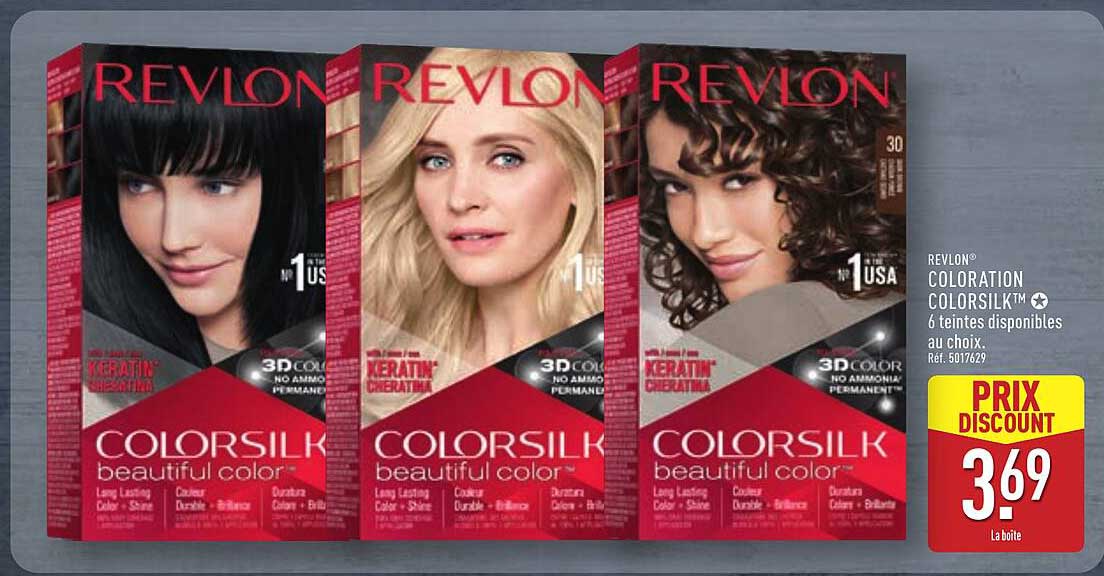 REVLON® COLORATION COLORSILK™ 6 teintes disponibles au choix.