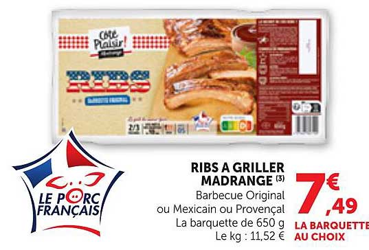 RIBS A GRILLER MADRANGE