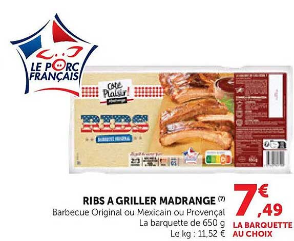 RIBS A GRILLER MADRANGE