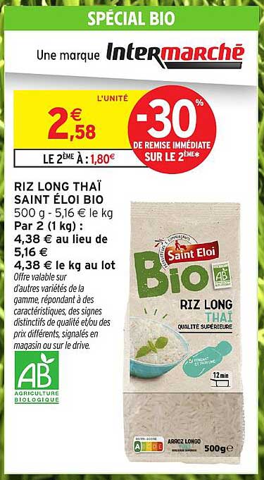 RIZ LONG THAÏ SAINT ÉLOI BIO