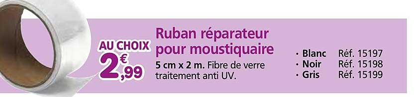 Ruban réparateur pour moustiquaire