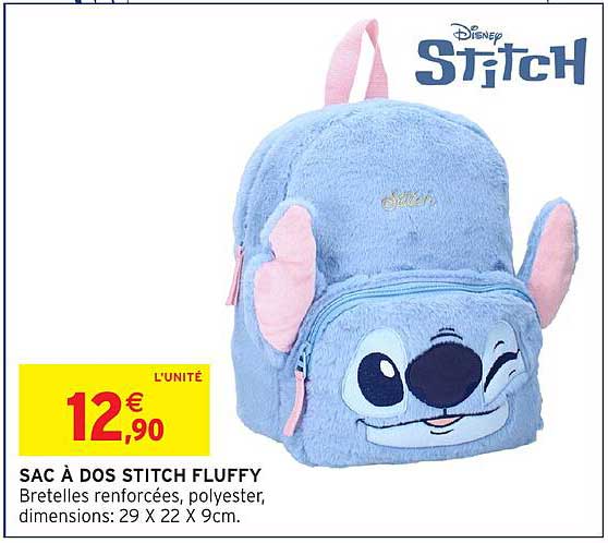 SAC À DOS STITCH FLUFFY