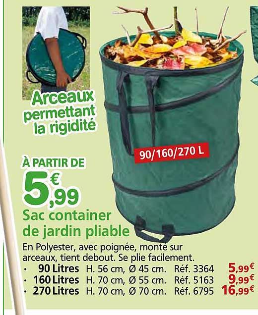Sac container de jardin pliable