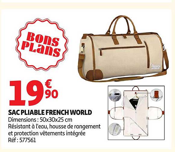 SAC PLIABLE FRENCH WORLD