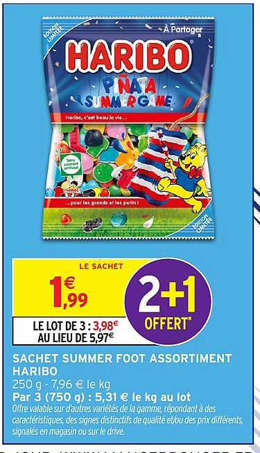 SACHET SUMMER FOOT ASSORTIMENT HARIBO