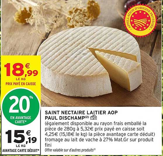 SAINT NECTAIRE LAITIER AOP PAUL DISCHAMP