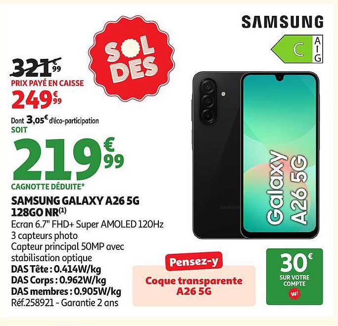 SAMSUNG GALAXY A26 5G 128GO NR(1)