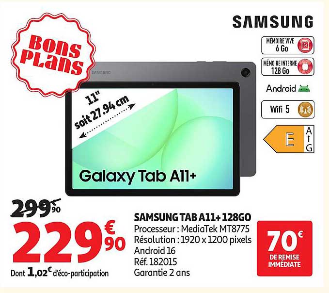 SAMSUNG TAB A11+ 128GO