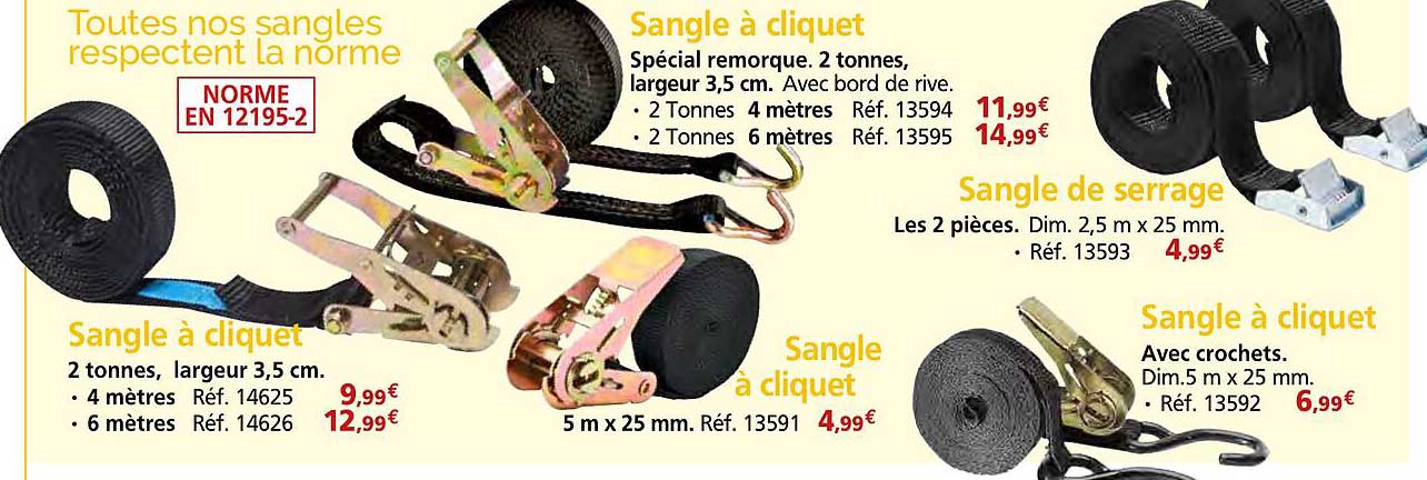 Sangle à cliquet