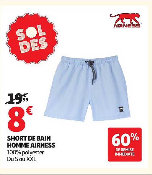 SHORT DE BAIN HOMME AIRNESS