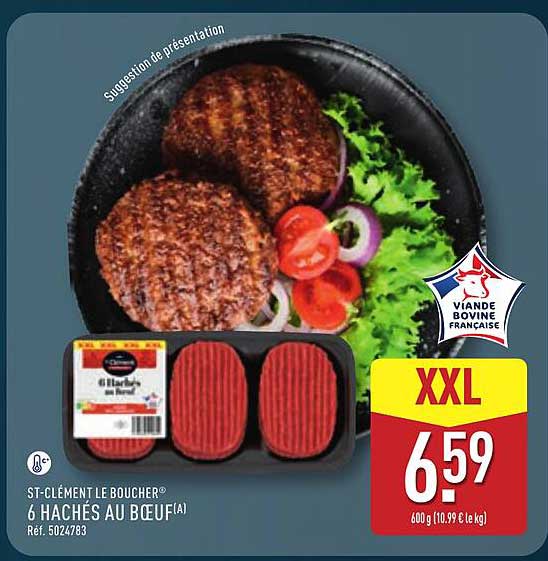 ST-CLÉMENT LE BOUCHER® 6 HACHÉS AU BŒUF(A)
