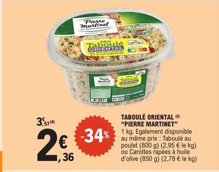 TABOULÉ ORIENTAL “PIERRE MARTINET”