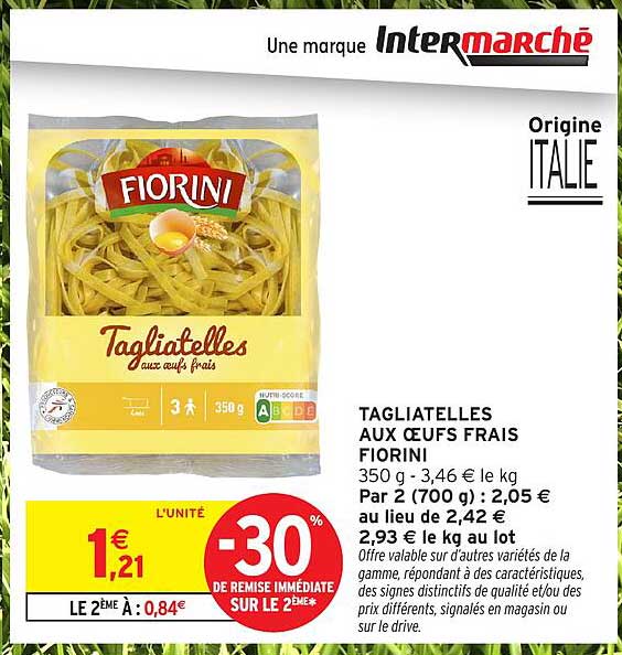 TAGLIATELLES AUX OEUFS FRAIS FIORINI