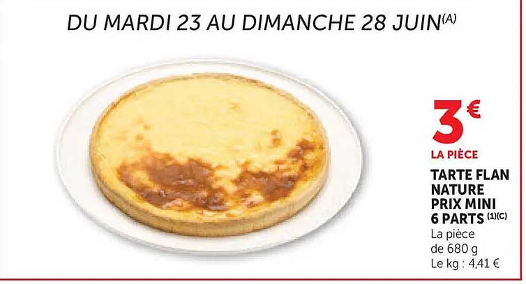 TARTE FLAN NATURE PRIX MINI 6 PARTS