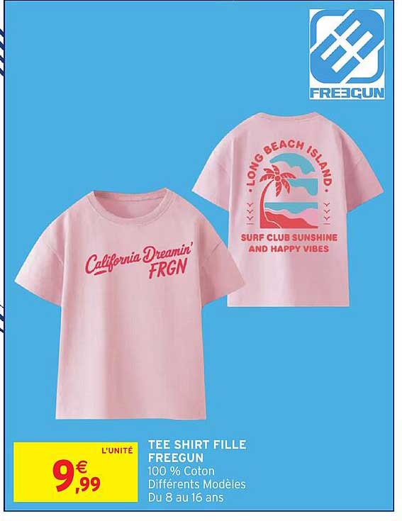 TEE SHIRT FILLE FREEGUN