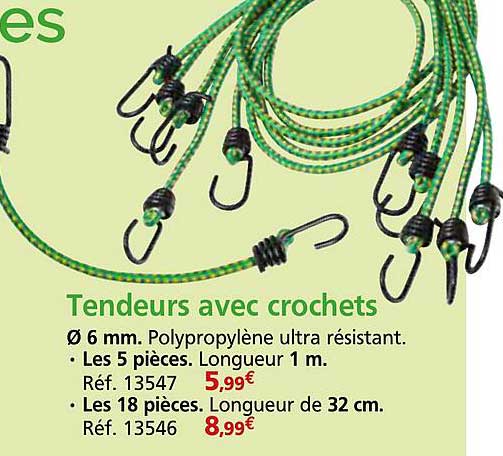 Tendeurs avec crochets