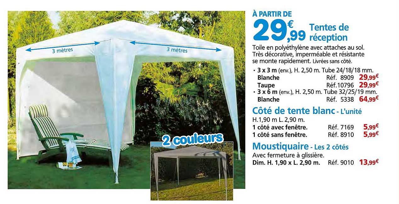 Tentes de réception