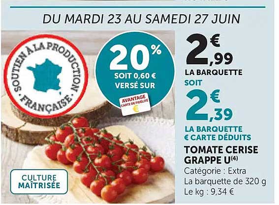 TOMATE CERISE GRAPPE U