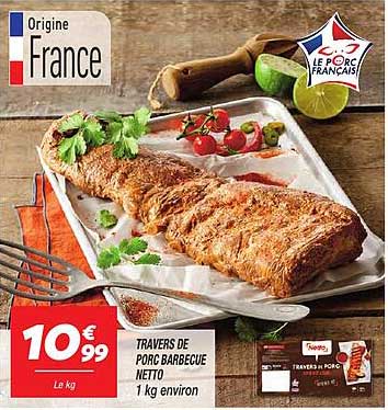 TRAVERS DE PORC BARBECUE NETTO