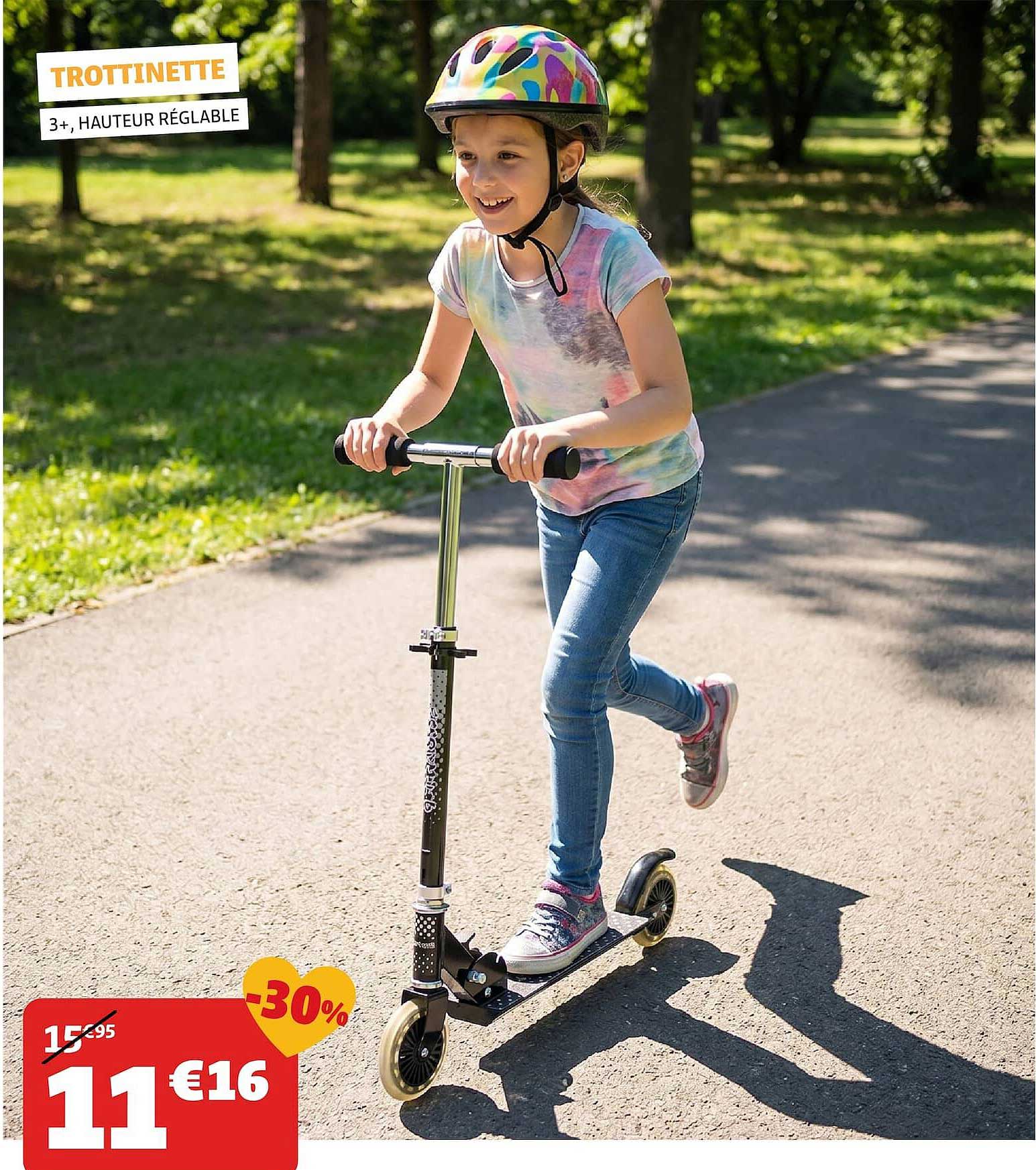 TROTTINETTE 3+, HAUTEUR RÉGLABLE