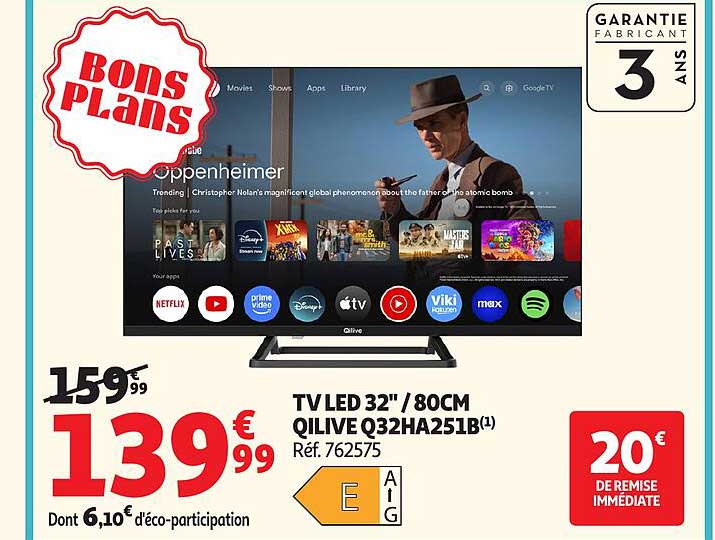 TV LED 32'' / 80CM QILIVE Q32HA251B