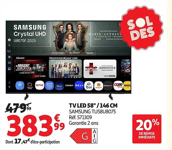 TV LED 58'' / 146 CM SAMSUNG TU58U8075