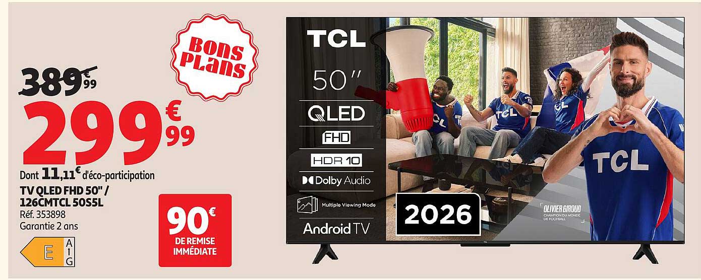 TV QLED FHD 50'' / 126CM TCL 50S5L