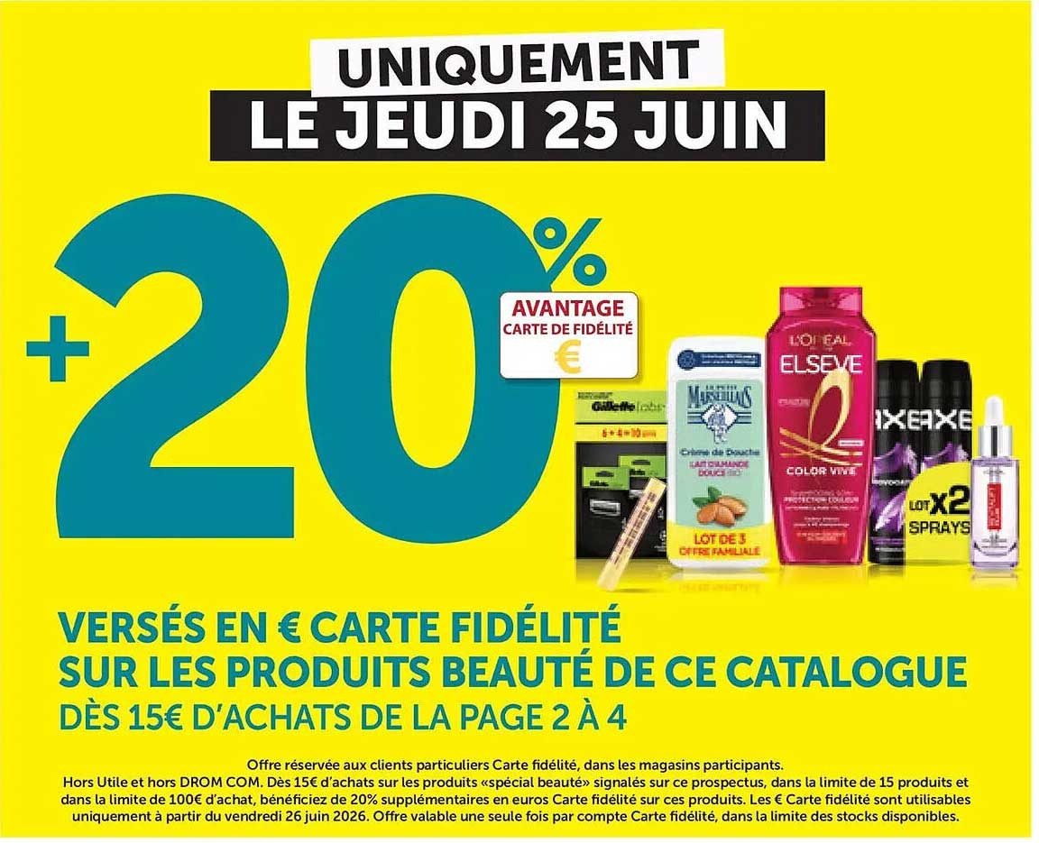 UNIQUEMENT LE JEUDI 25 JUIN