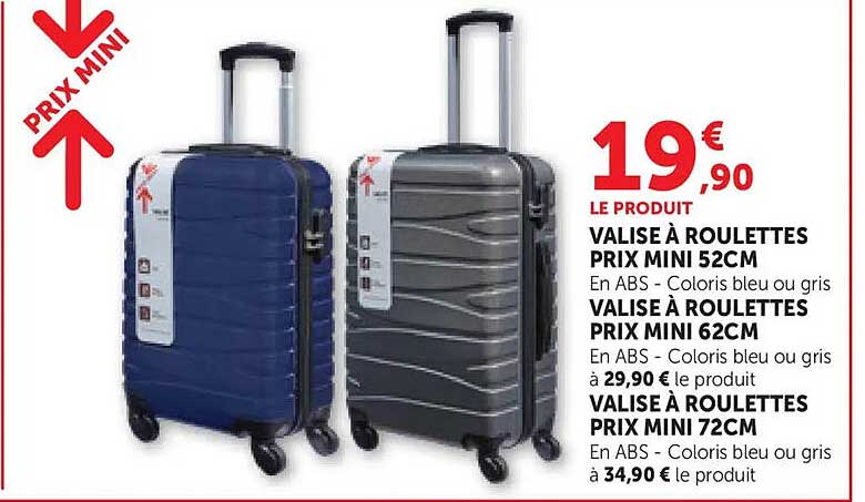 VALISE À ROULETTES PRIX MINI 52CM