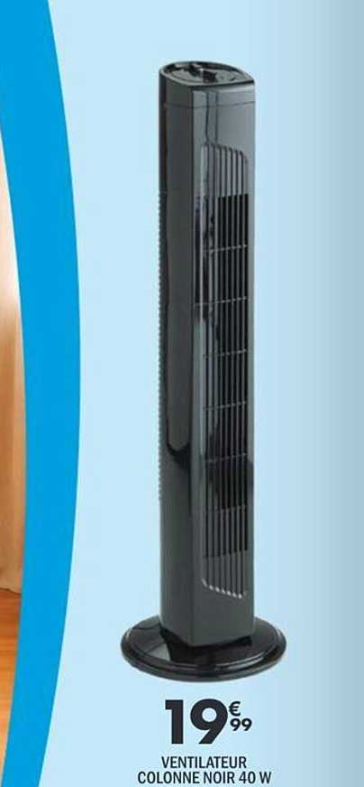 VENTILATEUR COLONNE NOIR 40 W