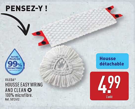 VILEDA® HOUSSE EASY WRING AND CLEAN ★ 100% microfibre. Réf. 5012412