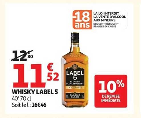 WHISKY LABEL 5