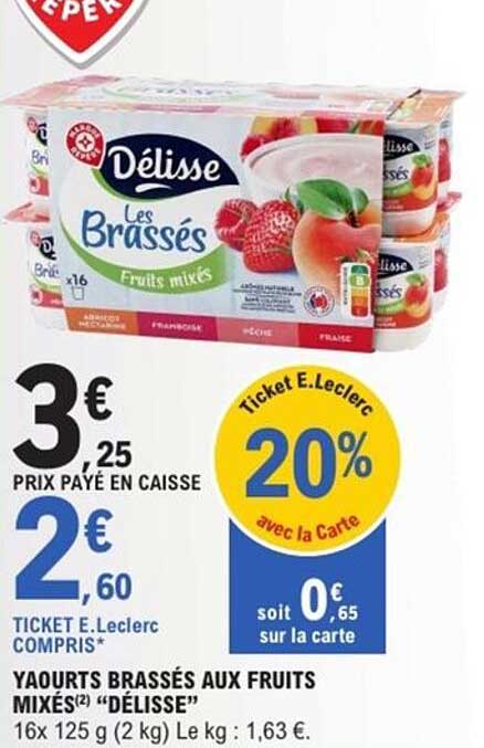 YAOURTS BRASSÉS AUX FRUITS MIXÉS “DÉLISSÉ”