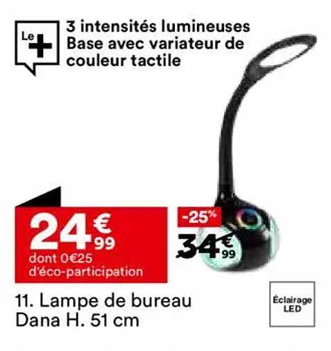 11. Lampe de bureau Dana H. 51 cm