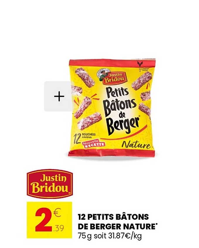 12 PETITS BÂTONS DE BERGER NATURE