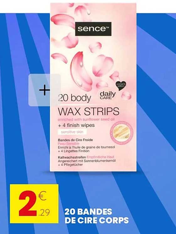 20 BANDES DE CIRE CORPS
