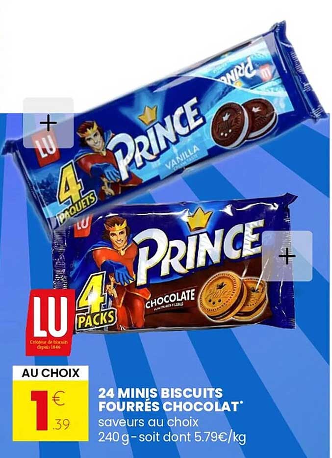 24 MINIS BISCUITS FOURRÉS CHOCOLAT* saveurs au choix