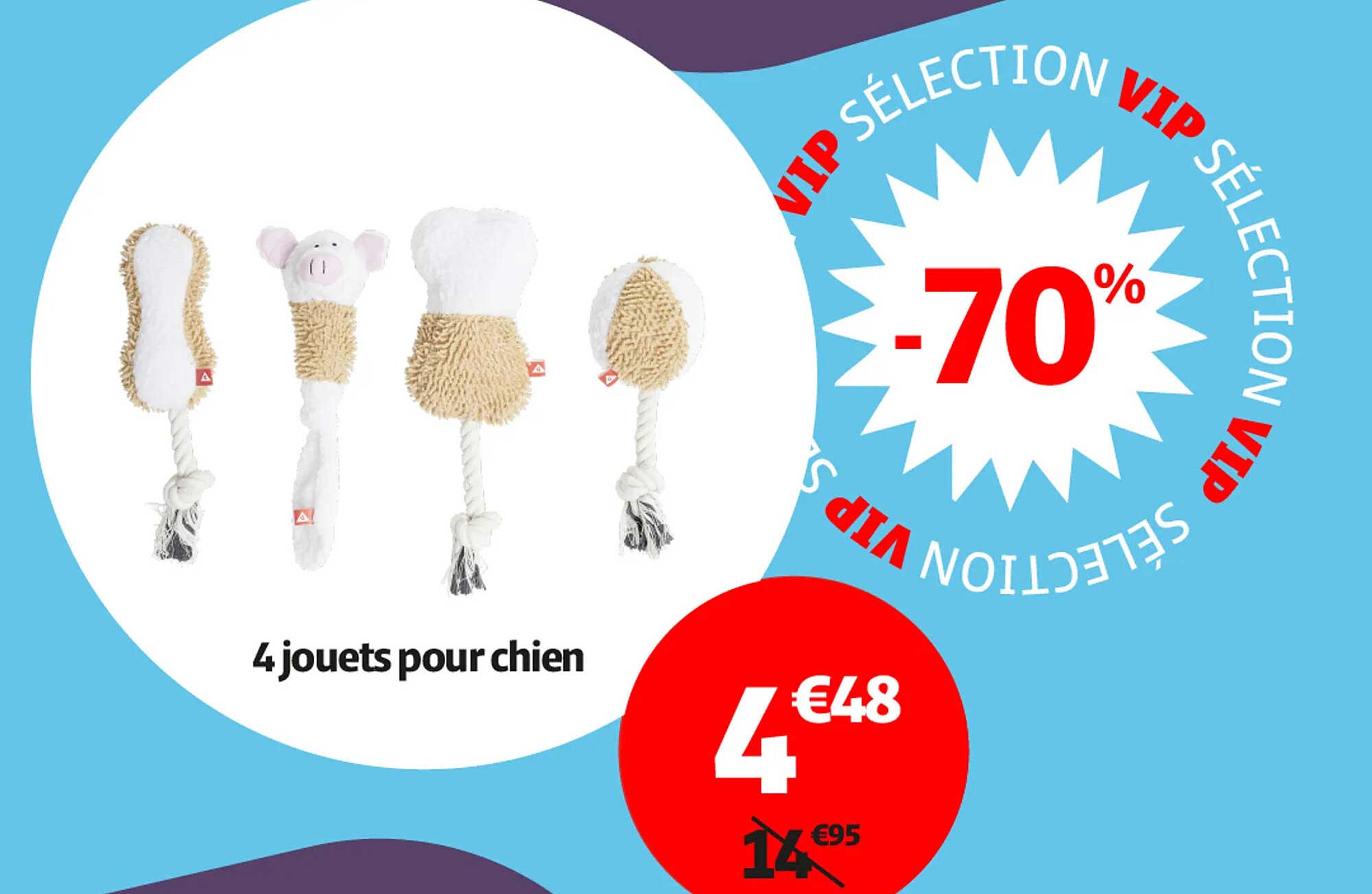 4 jouets pour chien