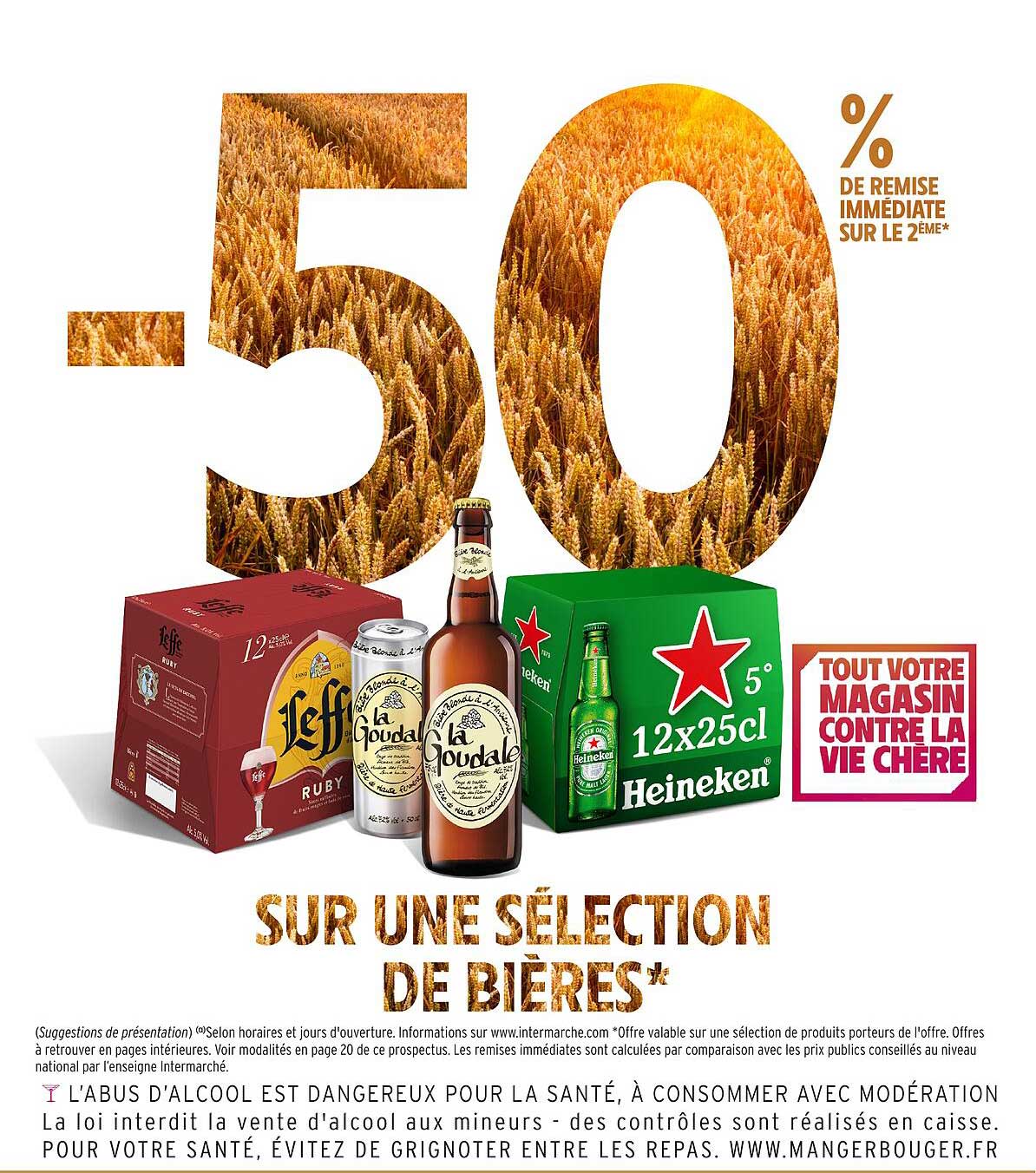 -50% sur une sélection de bières*