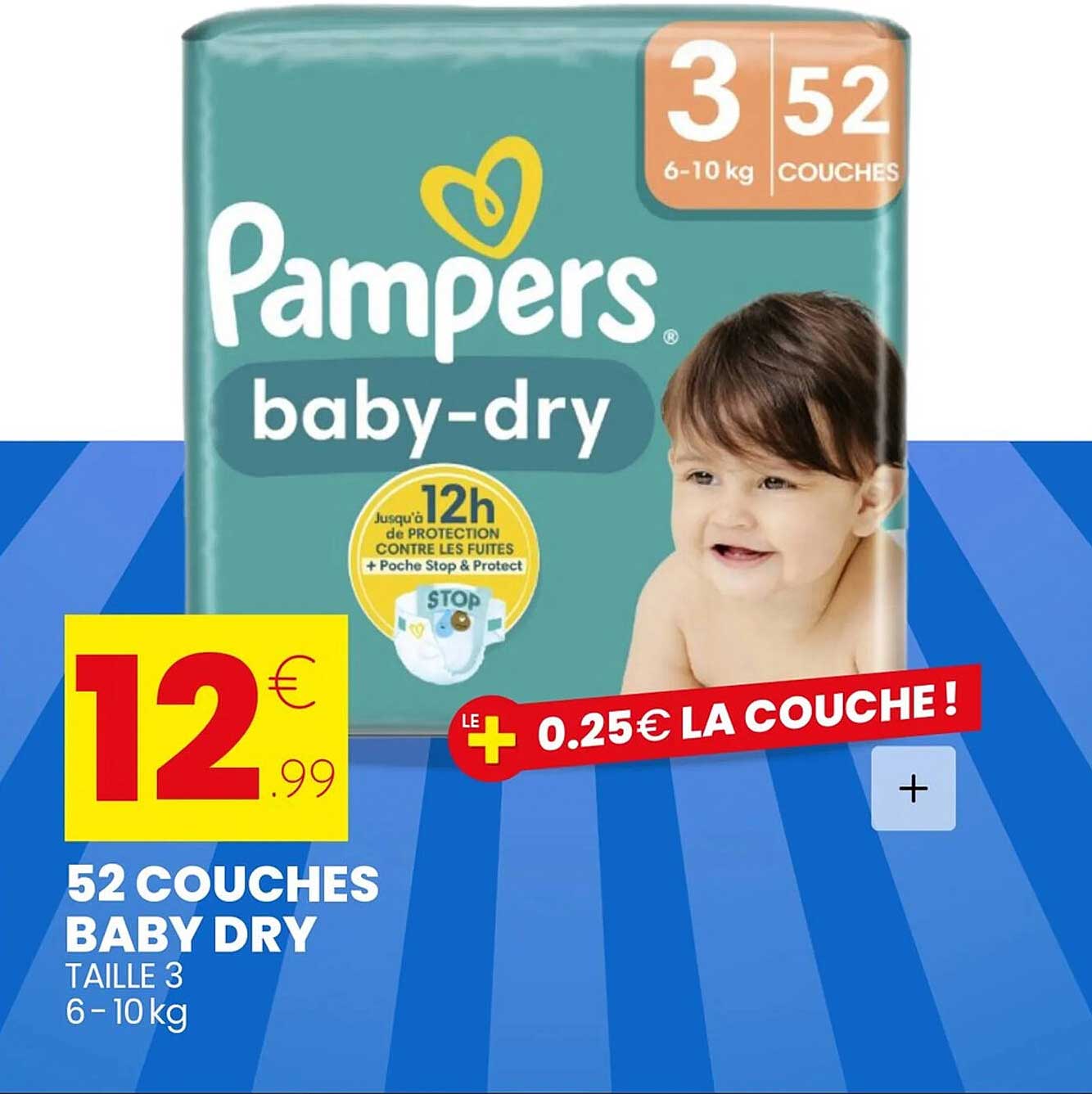 52 COUCHES BABY DRY