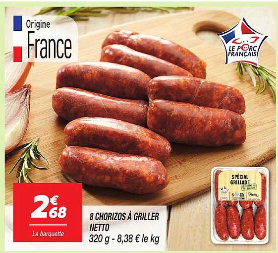 8 CHORIZOS À GRILLER NETTO