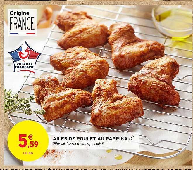 AILLES DE POULET AU PAPRIKA
