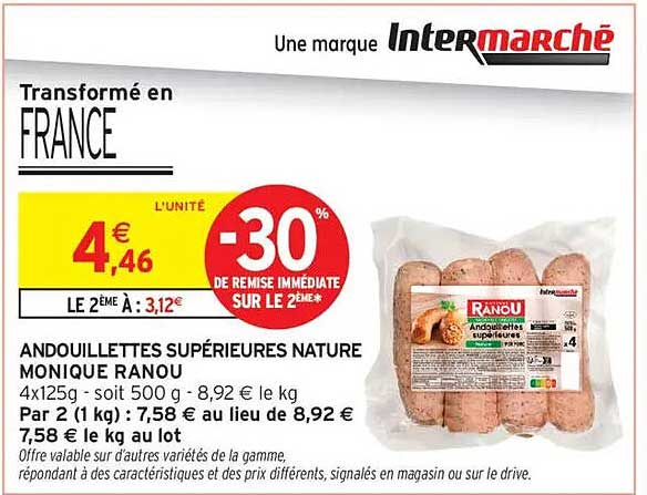 ANDOUILLETES SUPÉRIEURES NATURE MONIQUE RANOU
